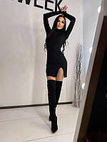 Лаконичное платье мини Александра женское красивое с разрезом Smdv7672