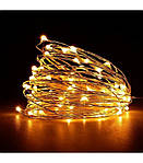 Гірлянда крапля роси світлодіодна 5м 50 LED роса на батрейках 3АА теплий білий, фото 4