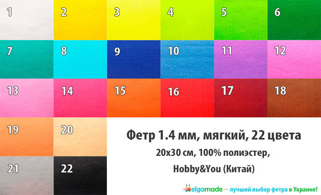 Ура! Приїхав довгоочікуваний м'який ФЕТР від Hobby&You