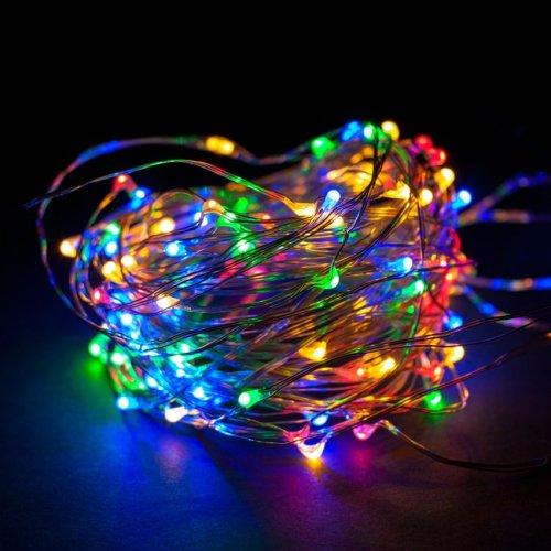 Світлодіодна гірлянда нитка крапля роси 500 LED 50 м від мережі 220В різнокольоровий