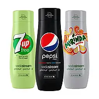 Набор сиропов Sodastream Pepsi MAX+7UP FREE+Mirinda LIGHT