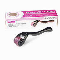 Мезороллер для кожи DERMA ROLLER 540 иголок (Black 1.0 mm) | Массажер для лиц