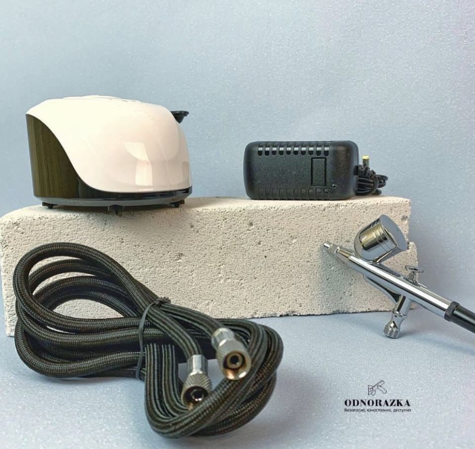 Купить Аерограф для розпису нігтів Mini Air Compressor, цена 2570 грн ...