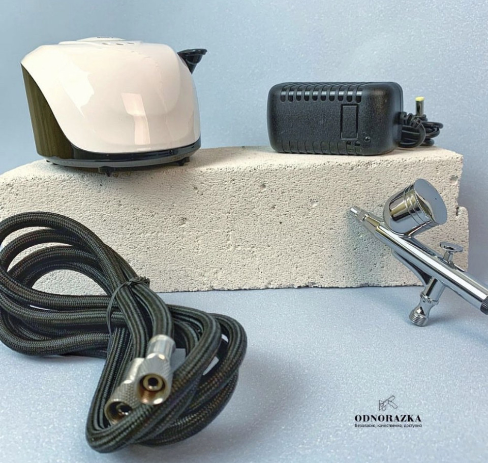 Купить Аерограф для розпису нігтів Mini Air Compressor, цена 2570 грн ...