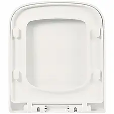 Сидіння для унітаза з плавним закриванням, стільчик Comfort White — білий дюропласт, фото 4