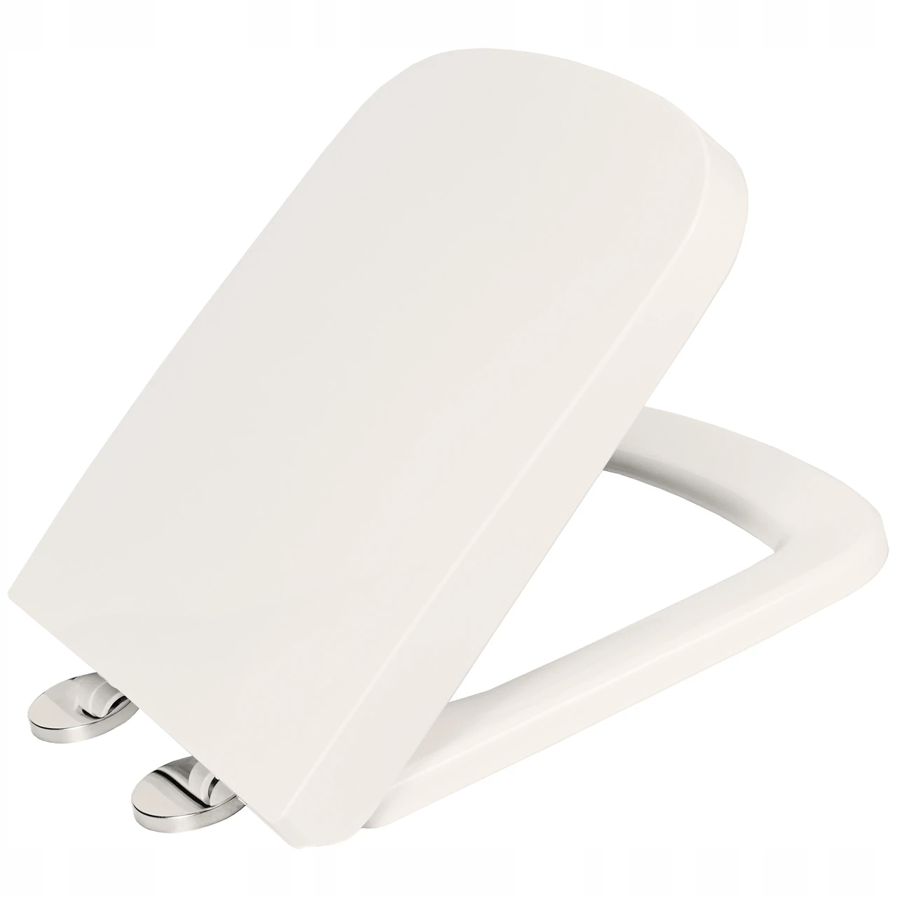 Сидіння для унітаза з плавним закриванням, стільчик Comfort White — білий дюропласт