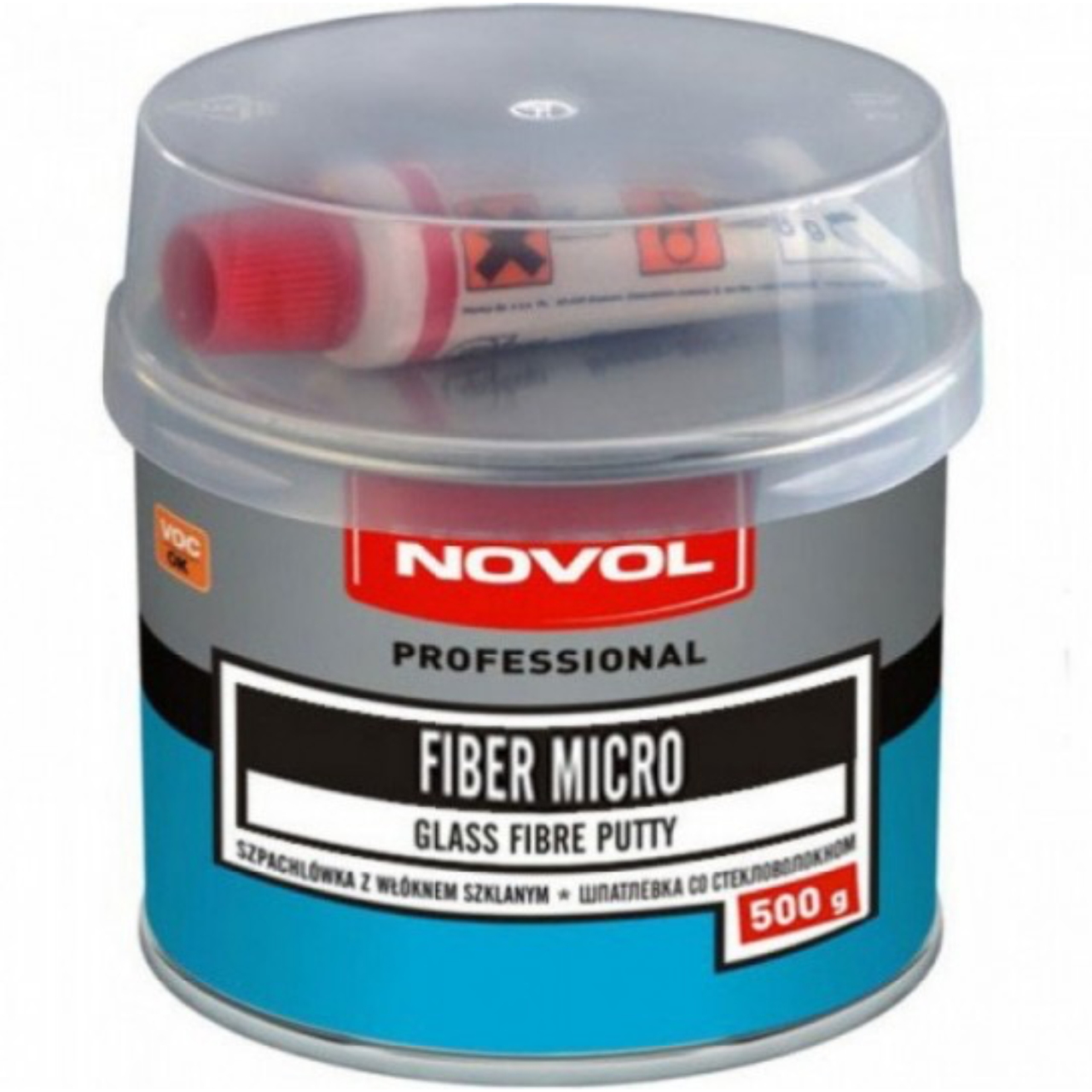 Шпаклівка з дрібним скловолокном Novol Fiber Micro, 500 г