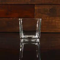 Ваза - свічник  квадрат скло., Скло- Берж., Арт.1228