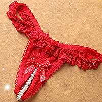 Спокусливі мереживні стринги з намистинами