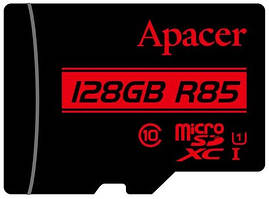 Карта памяті microSD 128GB C10 UHS-I R85MB/s + SD (AP128GMCSX10U5-R) Арт.36926 Apacer