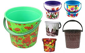 Відро 4,5л  харчове з декором Арт.35469 П-агро