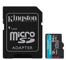 Карта пам'яті microSD 64GB C10 UHS-I U3 A2 R170/W70MB/s + SD (SDCG3/64GB) Арт.36932 Kingston