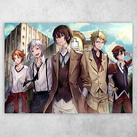 Аниме плакат постер "Бродячие псы / Bungou Stray Dogs" №10