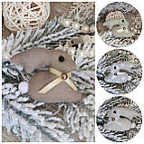 Текстильна іграшка кролик для композицій, великодній кролик, кролик ручна робота, фото 2