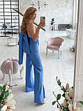 Стильний жіночий костюм Люкс синій (різні кольори) XS S M L, фото 6