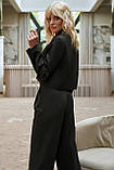 Стильний жіночий костюм Люкс чорний (різні кольори) XS S M L, фото 8