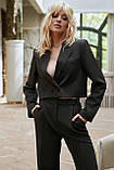 Стильний жіночий костюм Люкс чорний (різні кольори) XS S M L, фото 5