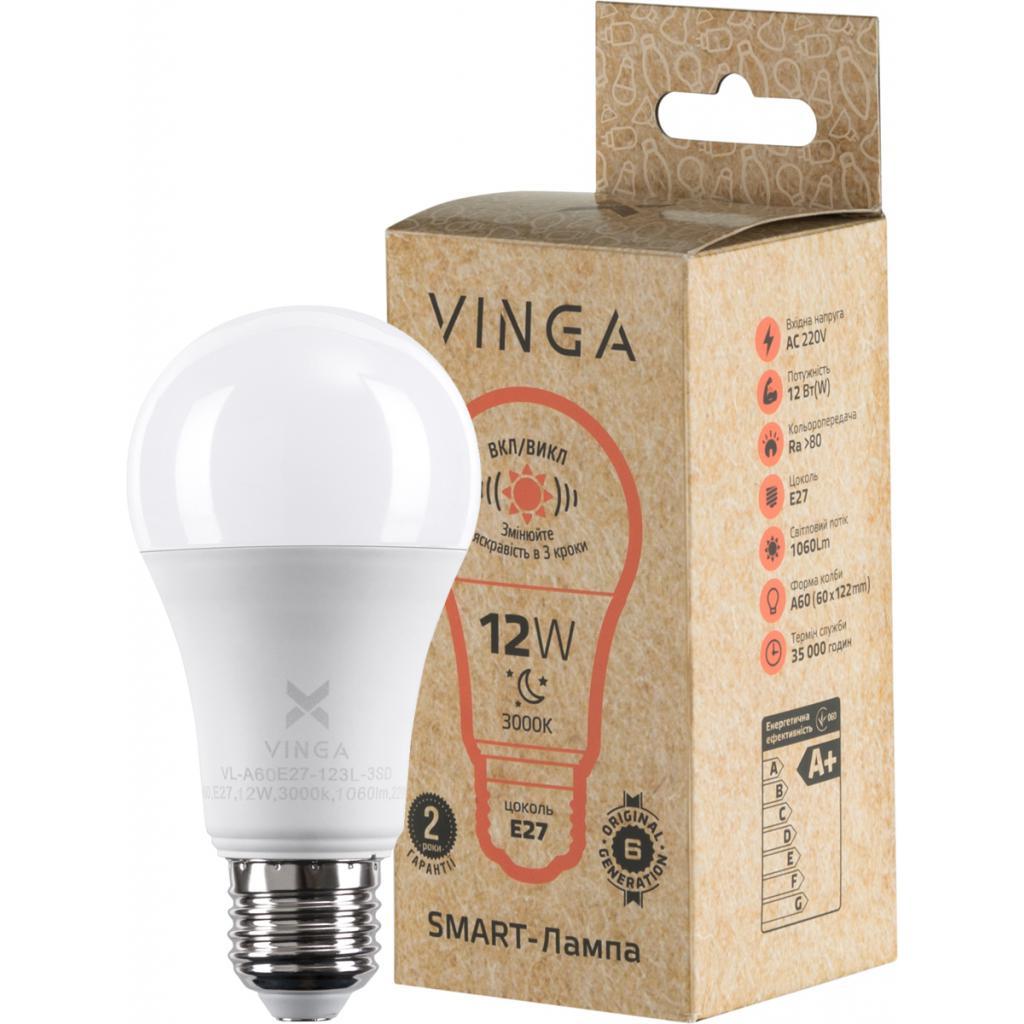 Лампочка Vinga VL-A60E27-123L-3SD (LED), Е27, 12 Вт, 3000 K, 220 В, три яскрав. Арт.24506