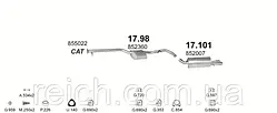 Глушник Опель Калібру Opel Calibra 2.0 P Cat Coupe 1990-1994 150 110 2.0 I 16V Man