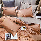 Якісна постільна білизна із сатину Двоспальний розмір 180*220 см, фото 3