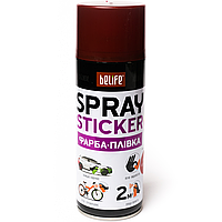 Жидкая резина (краска-пленка) с эффектом металлик BeLife Spray Sticker, 400 мл Аэрозоль Красный