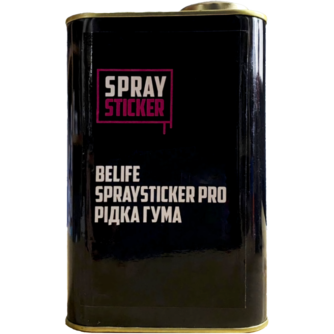 Рідка гума (фарба-плівка) BeLife Spray Sticker, 1 л Чорний