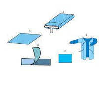 Комплект покриттів та одягу для ангіографії, стерильний.