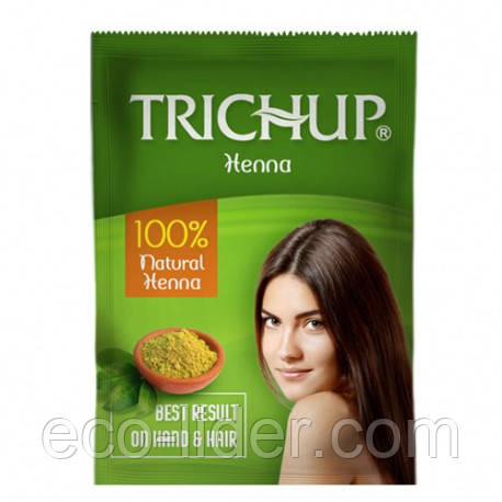 Натуральна хна для волосся і мехенді Васу Тричуп (Vasu Trichup Natural Henna Powder) 100г., фото 1