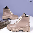 Шкіряні зимові черевики на шнурку 41 р-р, фото 2