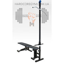 Лавка для жиму регульована з від'ємним кутом А420 з Мачтою для тяги