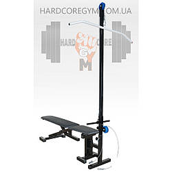 Лавка для жиму регульована з від'ємним кутом А420 з мачтою для верхньої та нижньої тяг