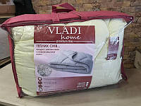 Одеяло теплое всесезонное 100% шерстяное стеганое ТМ Vladi Premium евро 200х220см