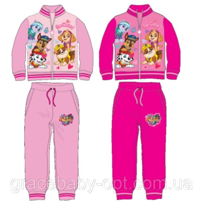 Спортивний костюм 2 в 1 для дівчат оптом, Disney, 3-8 рр., № PAW-G-JOGSET-96