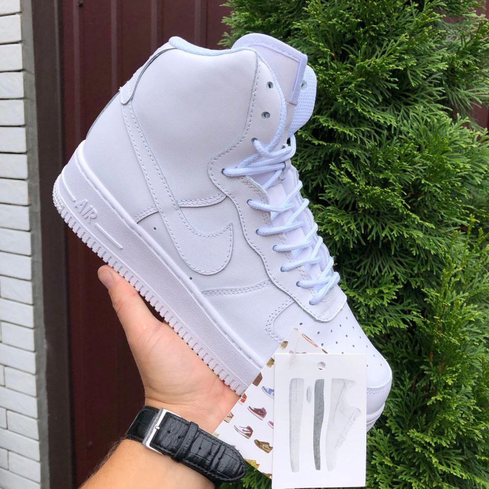 Чоловічі кросівки Nike Air Force шкіряні молодіжні повсякденні білі
