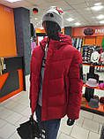 Чоловіча зимова куртка червона капюшон, фото 3
