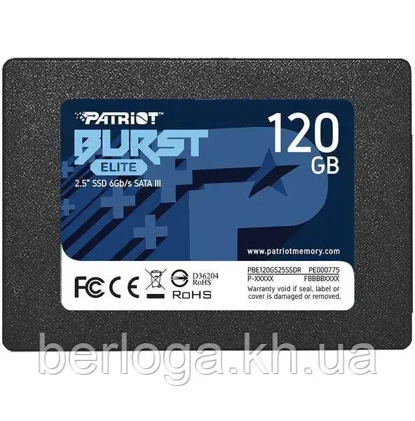 SSD-накопичувач PATRIOT Burst Elite 120 GB (PBE120GS25SSDR)