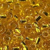 Бісер Peciosa Для біжутерії блискучий 6040 / 87010 розмір 6 Лимонно-жовтий Упаковка 5 грам