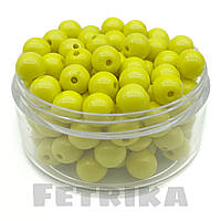 Намистини пластикові лимонні 10 мм