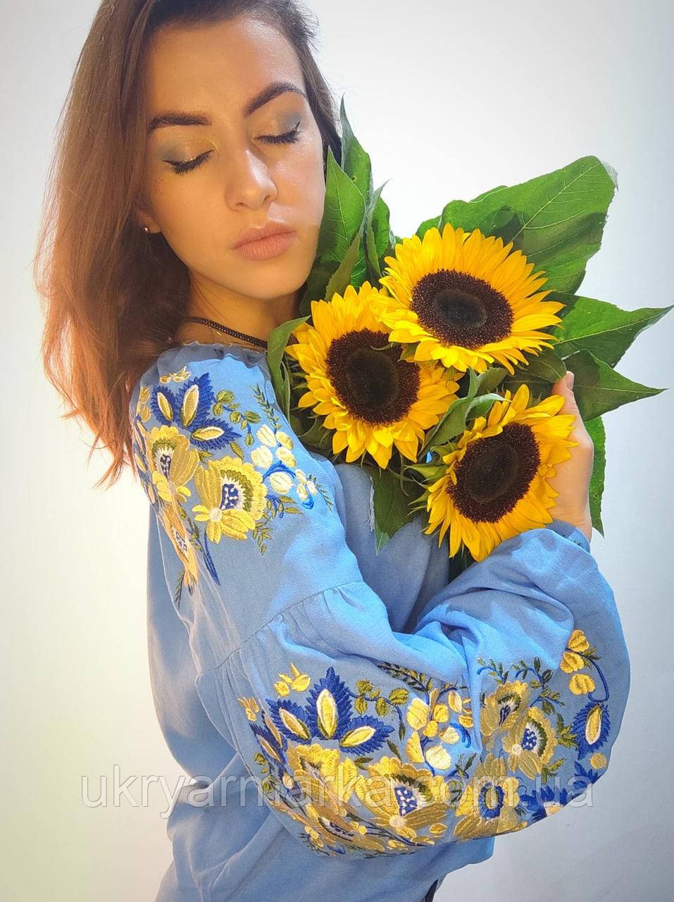 Жіноча вишита сорочка "Квіткове море", фото 1