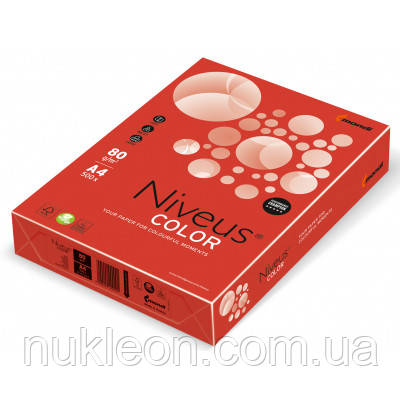 Популярний! Папір Mondi Niveus COLOR intensive Red A4, 80g, 500sh (A4.80.NVI.CO44.500) - Краща якість тільки на Nukleon.com.ua