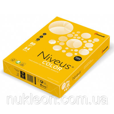 Популярний! Папір Mondi Niveus COLOR intensive Sunny yellow, 80g, 500sh (A4.80.NVI.SY40.500) - Краща якість тільки на