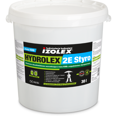 Гідролекс 2Е Стіро/Hydrolex 2E Styro — 2 ком. бітумна гідроізоляція з пінополістирольними кульками к-т, 30 л