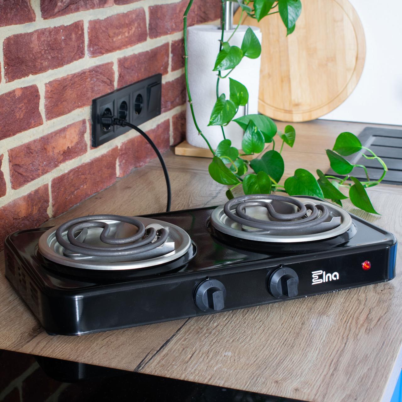 Електроплита подвійна спіральна Елна 2 КВт