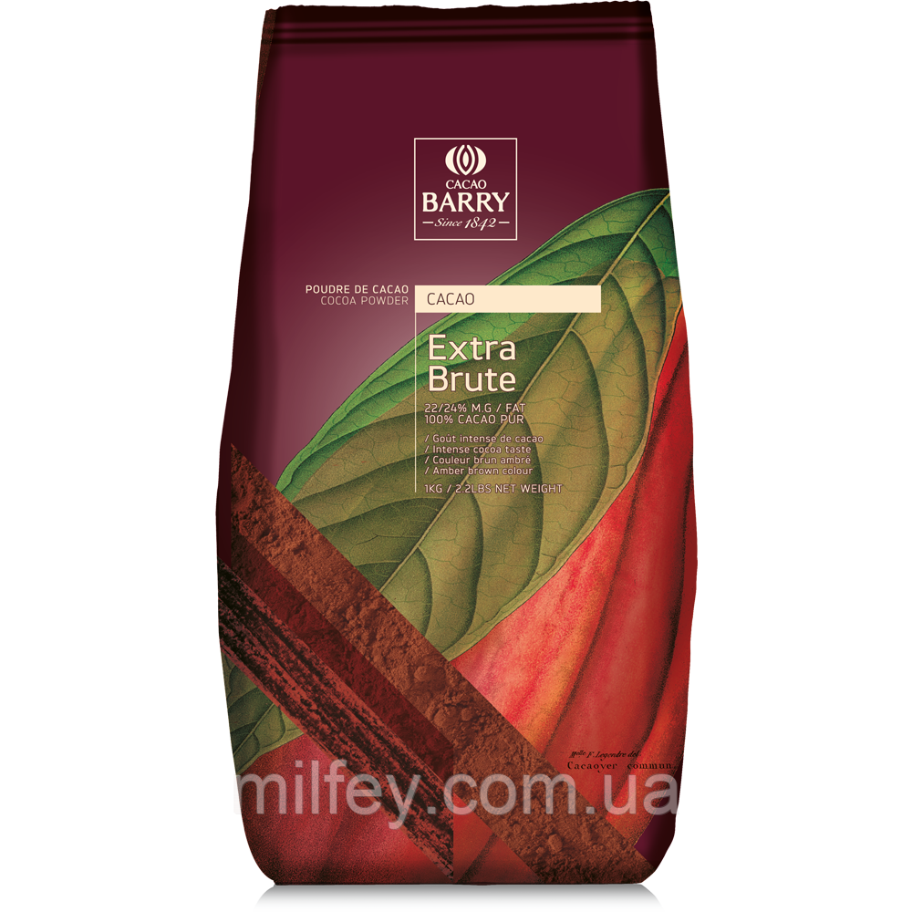 Какао-порошок алкализированный 22-24% Extra Brute Cacao Barry Callebaut 100 г (на вес) - фото 1 - id-p1682335860