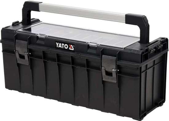 Ящик для інструментів YATO, з органайзером з 9 комірками, 650х270х272 мм, пластиковий корпус YT-09184