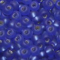 Бісер Peciosa Для біжутерії матовий з блискучою серединкою 6043 / 37050 розмір 6 Кобальтовий Упаковка 5 грам