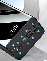 Портативна батарея Power Bank 50000mAh YM-263 зовнішній акумулятор, універсальна батарея Black, фото 3