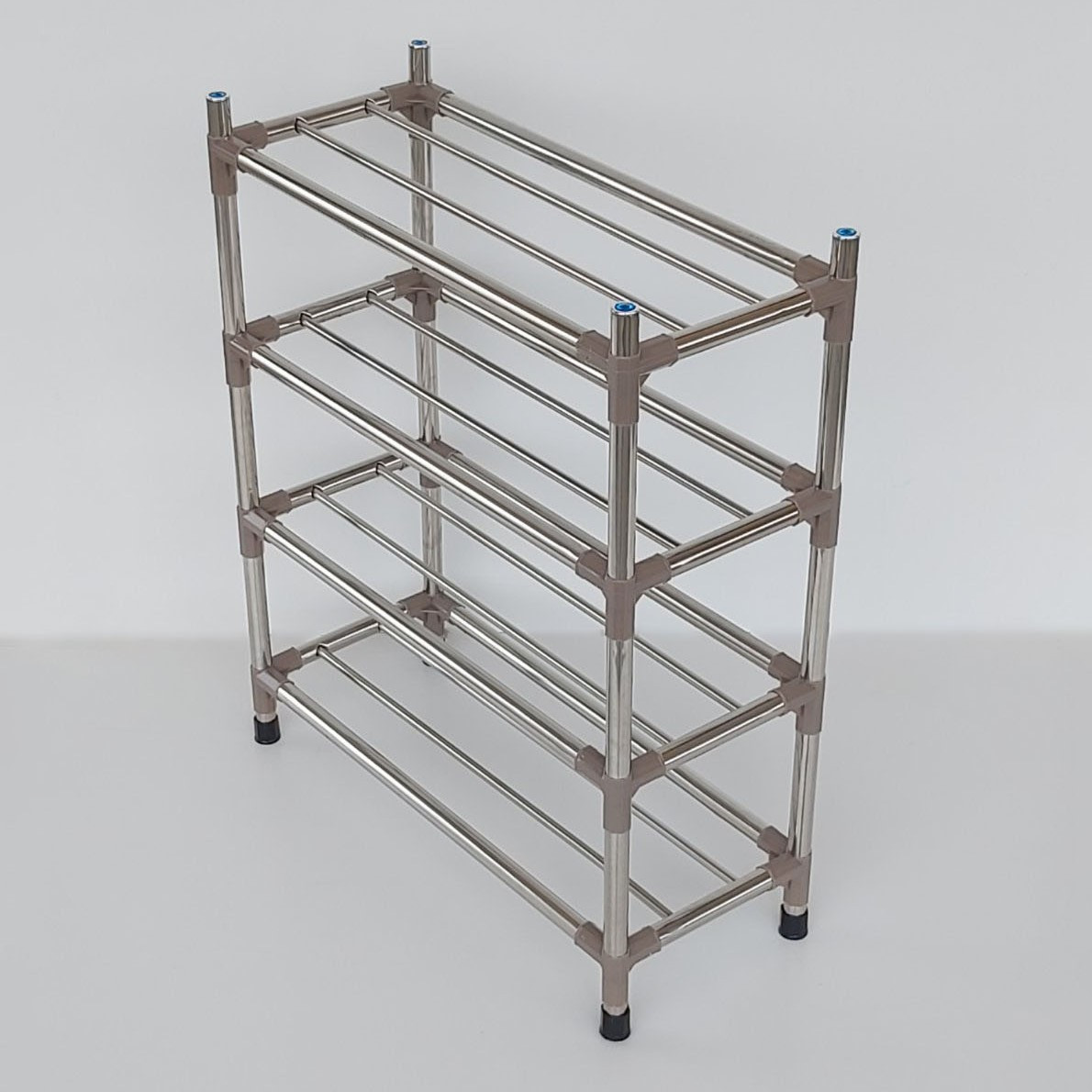 Д 59*Ш 24,5*74 см. Полиця для взуття металева посилена на 4 яруса, фото 1