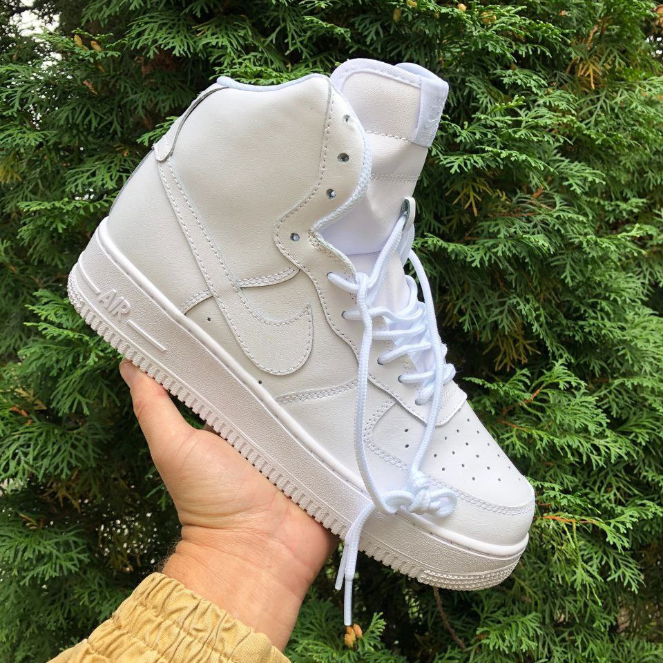 Жіночі кросівки Nike Air Force шкіряні стильні молодіжні білі