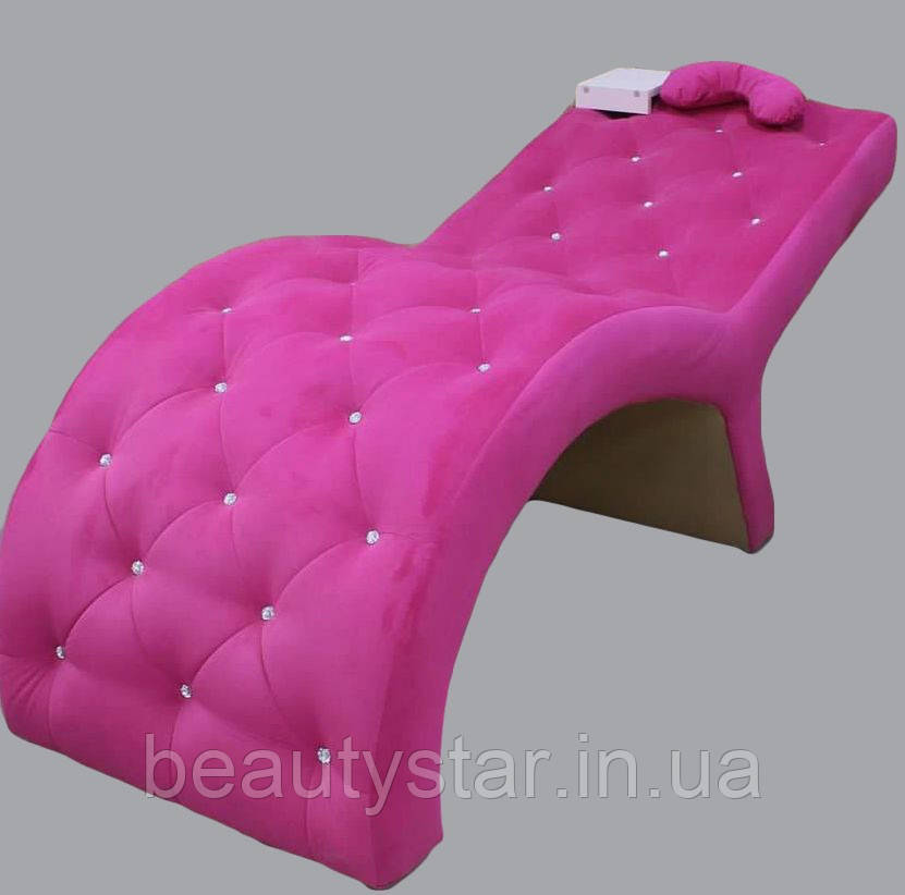 Кушетка анатомічна для лашмейкерів зі зручним вигином кушетка для нарощування вій та бровістів, фото 1